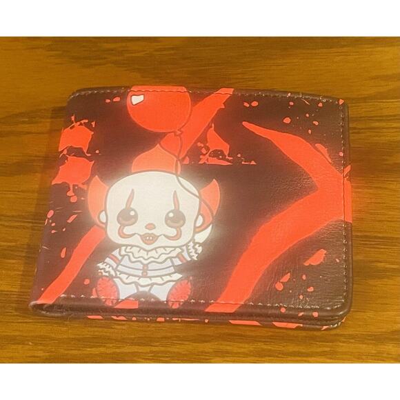 Pennywise IT Bifold Wallet Horror Movie Character Cartoon Wallet PU Leather New - Picture 5 of 9